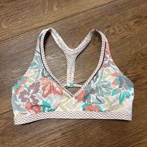 Prana Colorful Patterned Bikini top